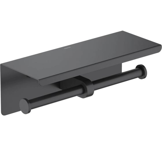 Изображение товара Бумагодержатель Aquatek ОБЕРОН двойной, с полкой, матовый черный AQ4909MB 00000135701
