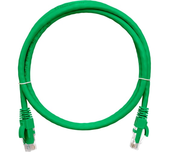 Изображение товара Шнур NIKOMAX U/UTP 4 пары, категория 6, 2хRJ45/8P8C, зеленый, 2м NMC-PC4UE55B-020-C-GN