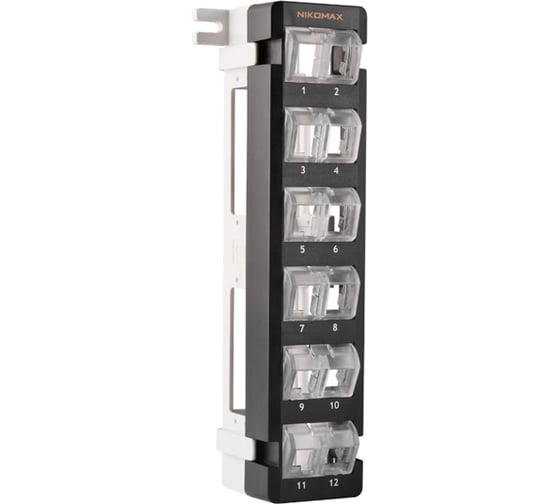 Изображение товара Настенная наборная панель NIKOMAX 10", UTP, черная NMC-WP12-BLANK-BK