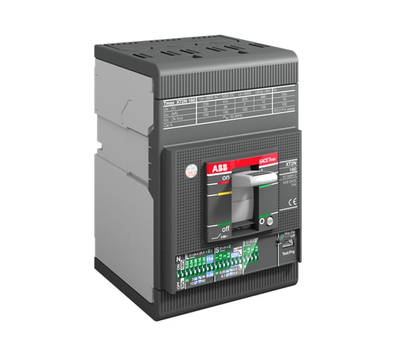Изображение товара Автоматический трехполюсный выключатель ABB XT2N, 160 Ekip, LS/I In=160A, F, F 1SDA067058R1