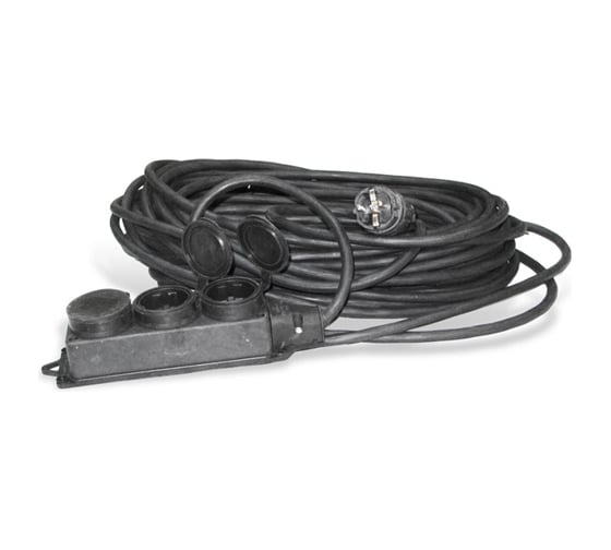 Изображение товара Удлинитель СОЮЗ ТМ 3 гнезда, 4000 Вт, заземляющий контакт, КГ, IP-44, 30м 481S-4603.