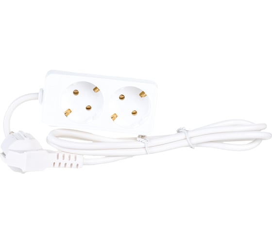 Изображение товара Бытовой удлинитель СОЮЗ ТМ 2200 Вт, с заземлением, 2 гнезда, ПВС 1,5м 481S-9201