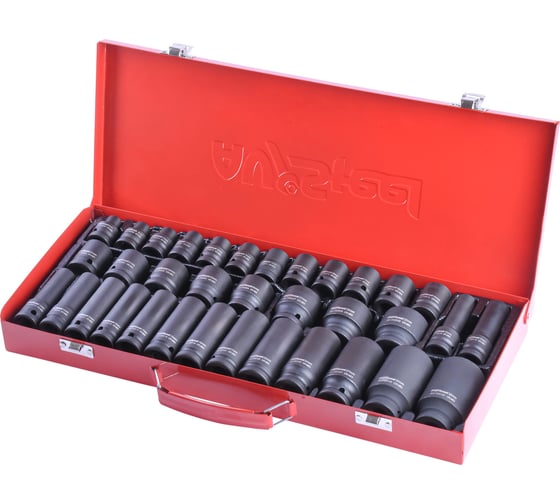 Изображение товара Набор головок ударных 6-гранных 8-32 мм, 1/2"DR, 35 предметов AV Steel AV-720435