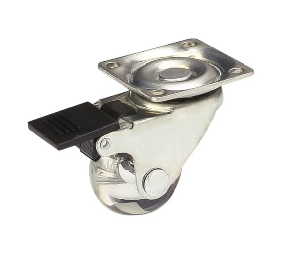 Изображение товара Опора колесная 38 мм, поворотная площадка с фиксатором STARFIX SMF-18012