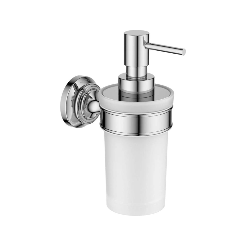 Изображение товара Дозатор Aquatek КЛАССИК AQ4505CR настенный матовый хром латунь стекло