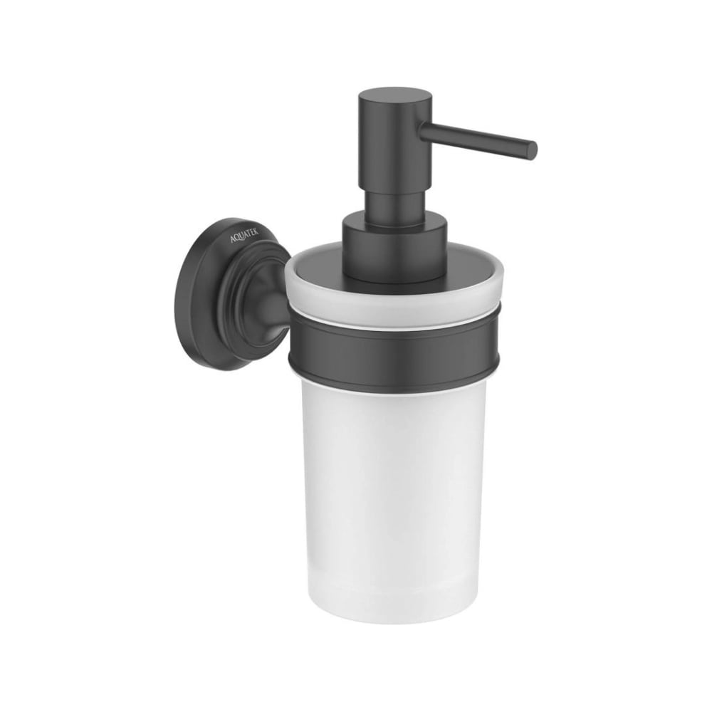 Изображение товара Дозатор Aquatek КЛАССИК матовый черный AQ4505MB настенный механический