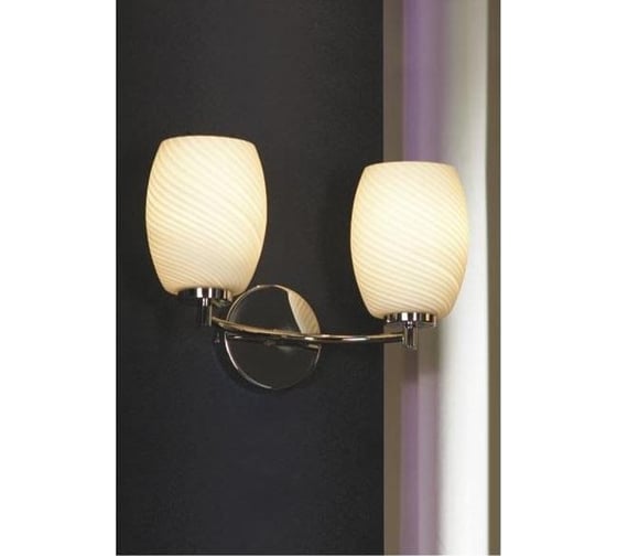 Изображение товара Настенный светильник ALMA LIGHT хром/белый e14 2x40w, ALW00205CH-MK1-E14.2x40W