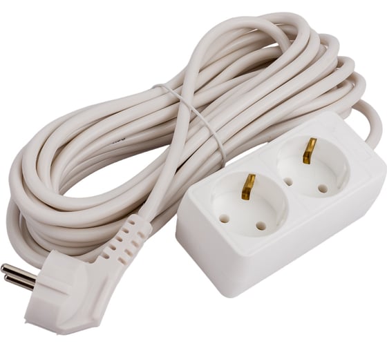 Изображение товара Бытовой удлинитель СОЮЗ ТМ 2200 Вт, с заземлением, 2 гнезда, ПВС, 7м 481S-9207