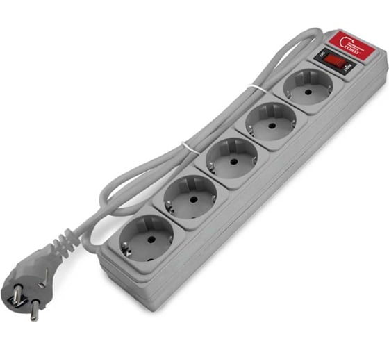 Изображение товара Сетевой фильтр СОЮЗ ПВС 3*0,75, серый, 1,8м 1341