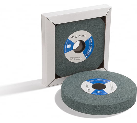 Изображение товара Круг шлифовальный 1, 175x25x32 мм, GC 80 J 35 м/с ИНФ-АБРАЗИВ 1-8805