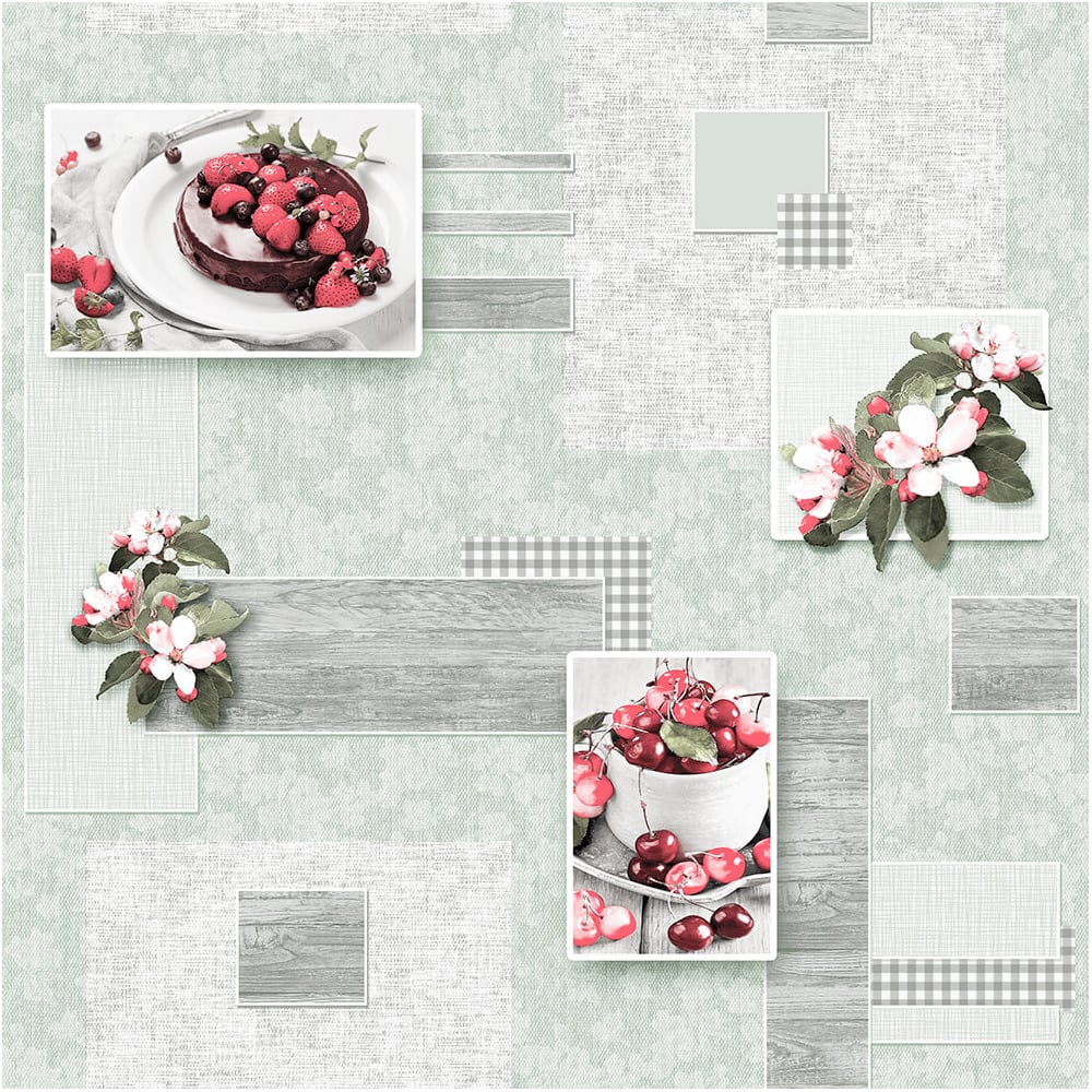 Изображение товара Влагостойкие обои на бумажной основе FOX Джем 0,53x10м с рисунком Яблоневый цвет