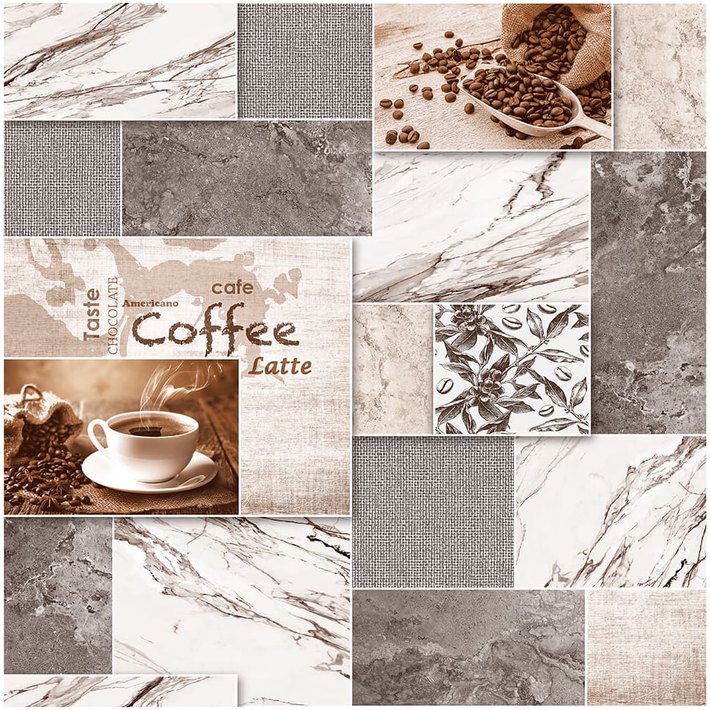 Изображение товара Бумажные моющиеся обои FOX Колумбия 0,53x10м с рисунком кофе и влагостойкостью