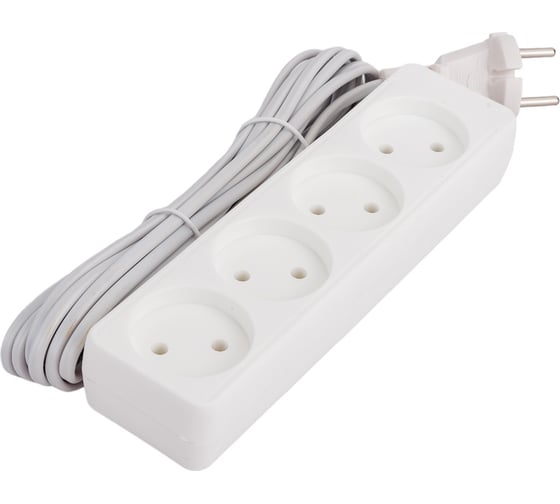 Изображение товара Бытовой удлинитель СОЮЗ ТМ, 1300Вт, 4гн., ШВВП, 5м 481S-0405