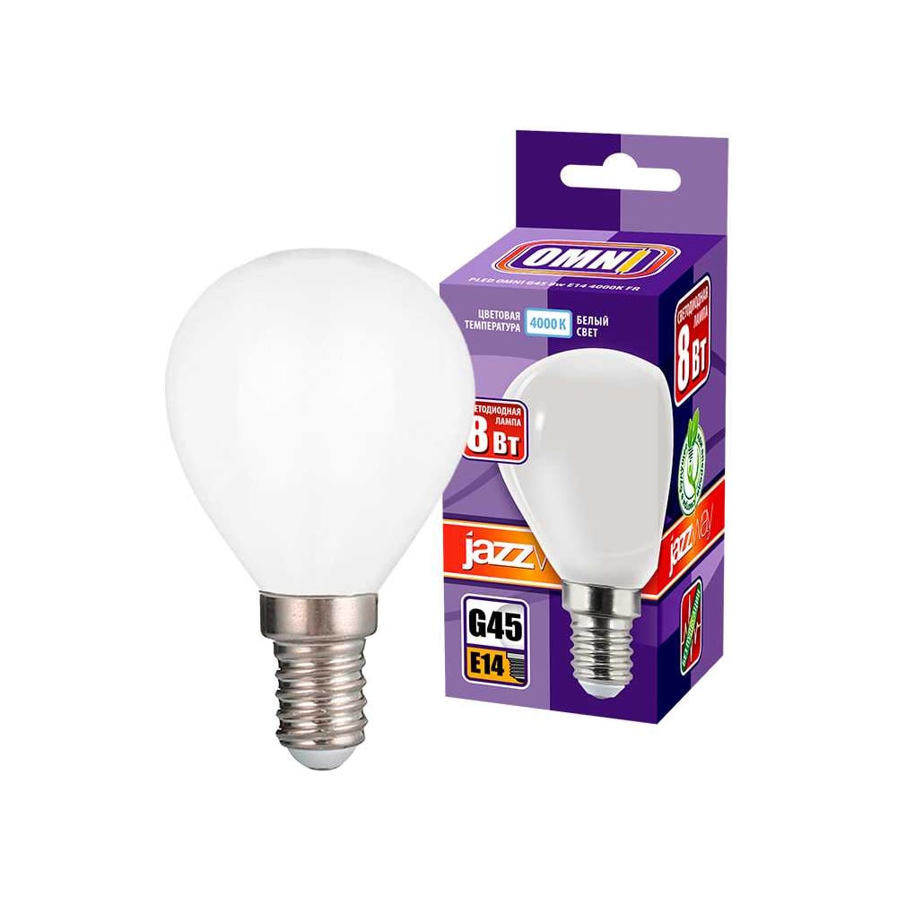 Изображение товара Лампа Jazzway PLED OMNI G45 8w E14 4000K FR 230, 50 5021518