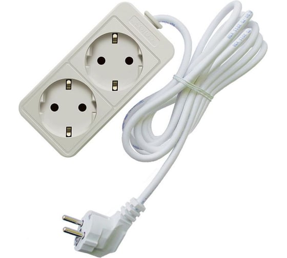 Изображение товара Бытовой удлинитель СОЮЗ ТМ, 3500Вт, с/з, 2гн., ПВС, 1.5м 481S-6201