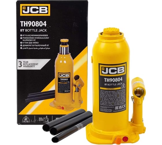 Изображение товара Домкрат бутылочный JCB 8 т с клапаном JCB-TH90804(58025)