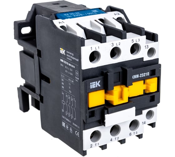 Изображение товара Контактор IEK КМИ-23210 32А, 220В, ИЭК KKM21-032-230-10