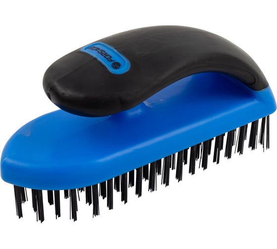 Изображение товара Щетка по металлу Forsage ручная в пластиковом корпусе с прорезиненной рукояткой (проволока из высокоуглиродистой стали, 5x18рядов) F-340125128(17426)