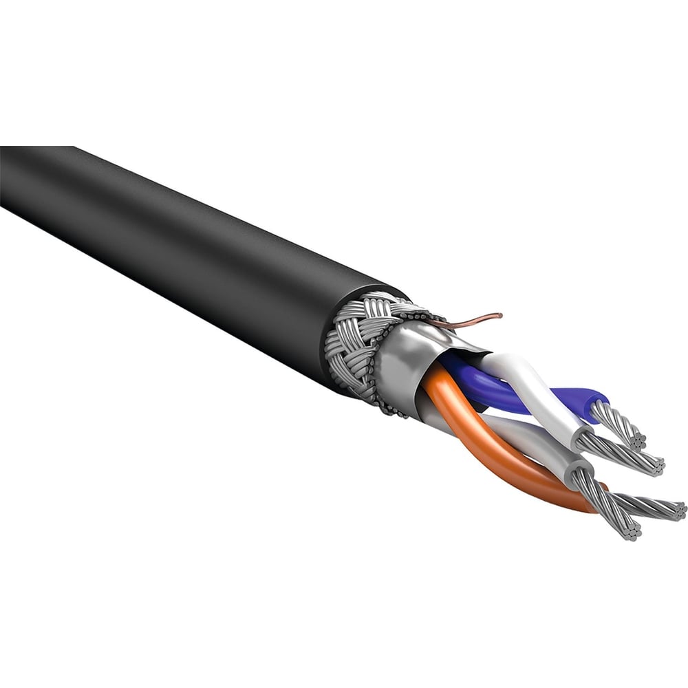 Изображение товара Кабель RS-485 ITK 200м черный с медной жилой для промышленной связи