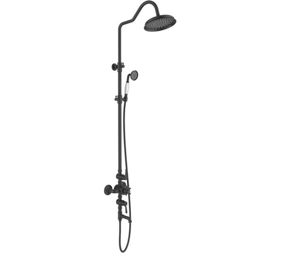 Изображение товара Термостатическая душевая система Aquatek КЛАССИК с изливом, матовый черный AQ2543MB 00000135298