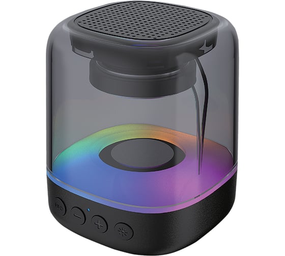 Изображение товара Акустическая система QUMO Bluetooth Plasma mini ВТ 0081 3 ВТ, объемное звучание, RGB подсветка отключаемая , MicroSD+Jack 3,5мм + Блютуз 42084