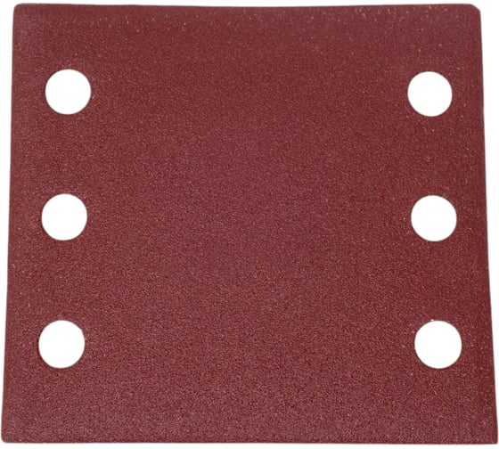 Изображение товара Шлифлист для дерева 100x110 мм, Р120, самосцепляющийся, 6 отверстий, 5 шт WORTEX 1334431