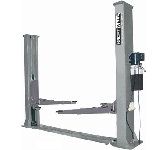 Изображение товара Двухстоечный электрогидравлический подъемник KraftWell г/п 5500 кг, цвет серый KRW5.5MXL