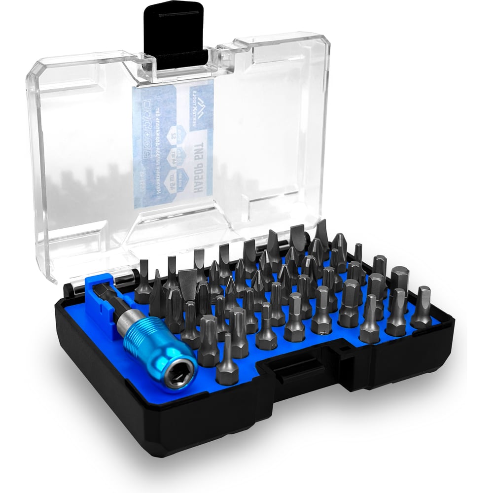 Изображение товара Набор бит 45 предметов vertextools 0033-45 в футляре