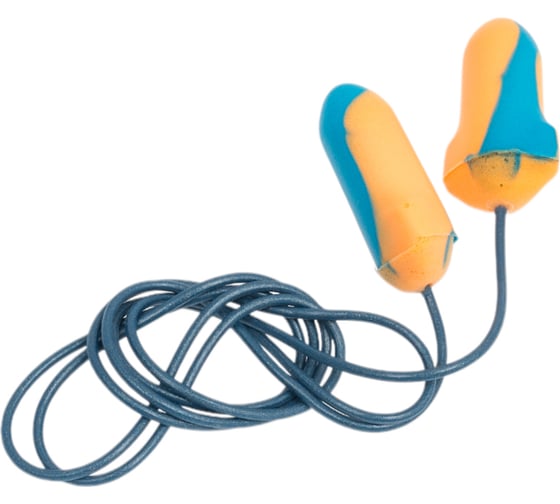 Изображение товара Противошумные вкладыши РОСОМЗ блокер детектор, со шнурком, одноразовые 63616