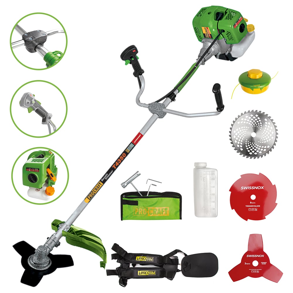 Изображение товара Бензиновый садовый триммер PROCRAFT T-4350 T4350 мощный и универсальный