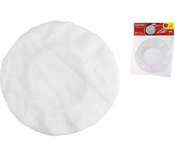 Изображение товара Полировальный круг 250 мм, на резинке, полиэстер, хлопок WORTEX 1334517