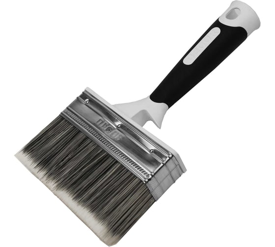 Изображение товара Универсальная кисть DECOR premium 120x25 мм, серебристый ворс, двухкомпонентная ручка 860-125 11613188