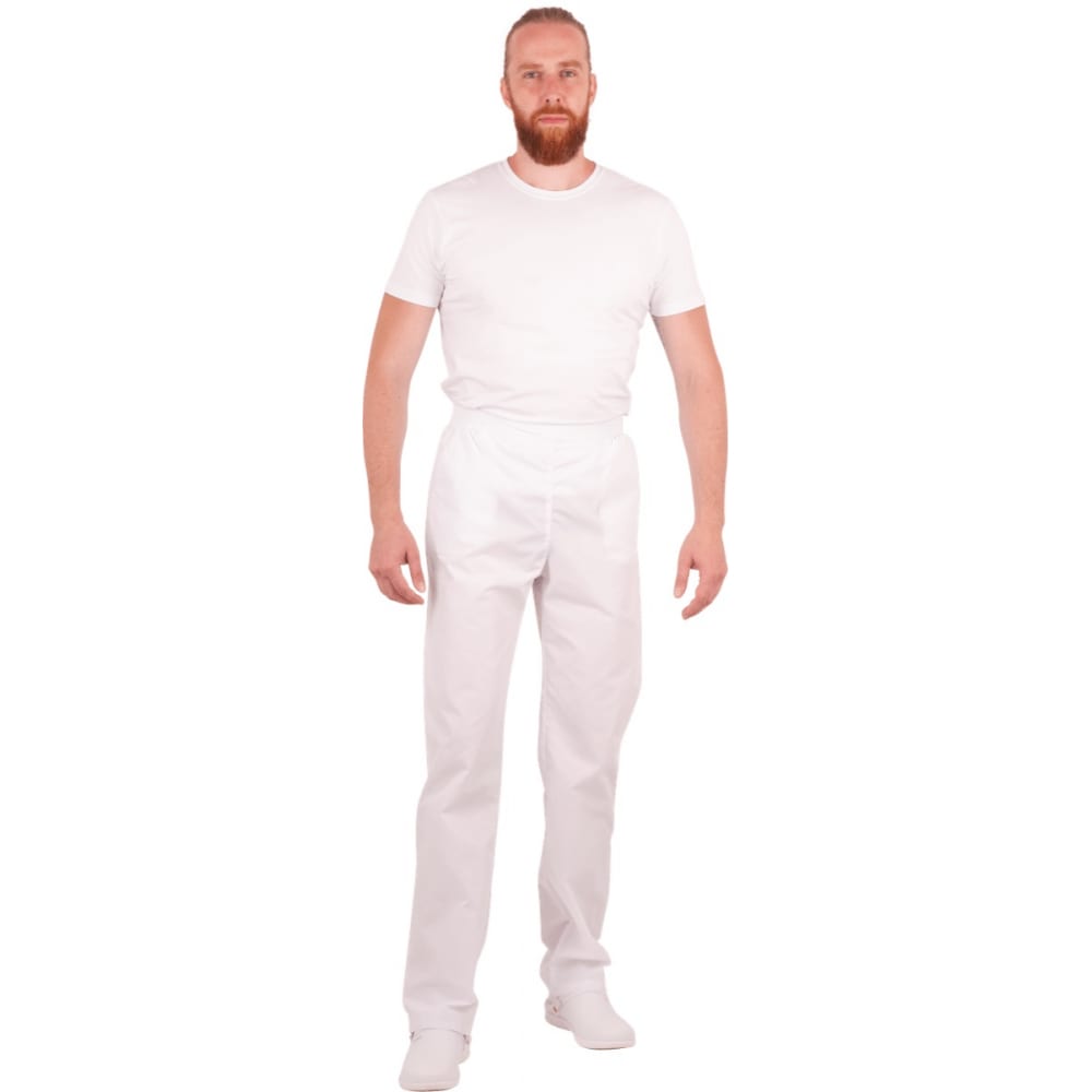 Мужские брюки ГК Спецобъединение, цвет белый, размер 112-116 Брю 714/112-116, 182 - фото 1