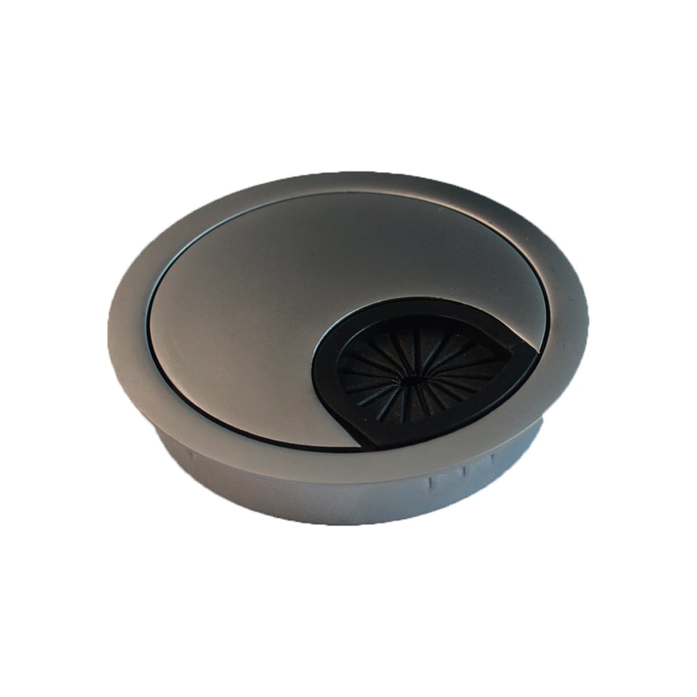 Изображение товара Заглушка кабель-канала MFK-TORG металлическая, круглая, d=60 мм, матовый хром 010 MC