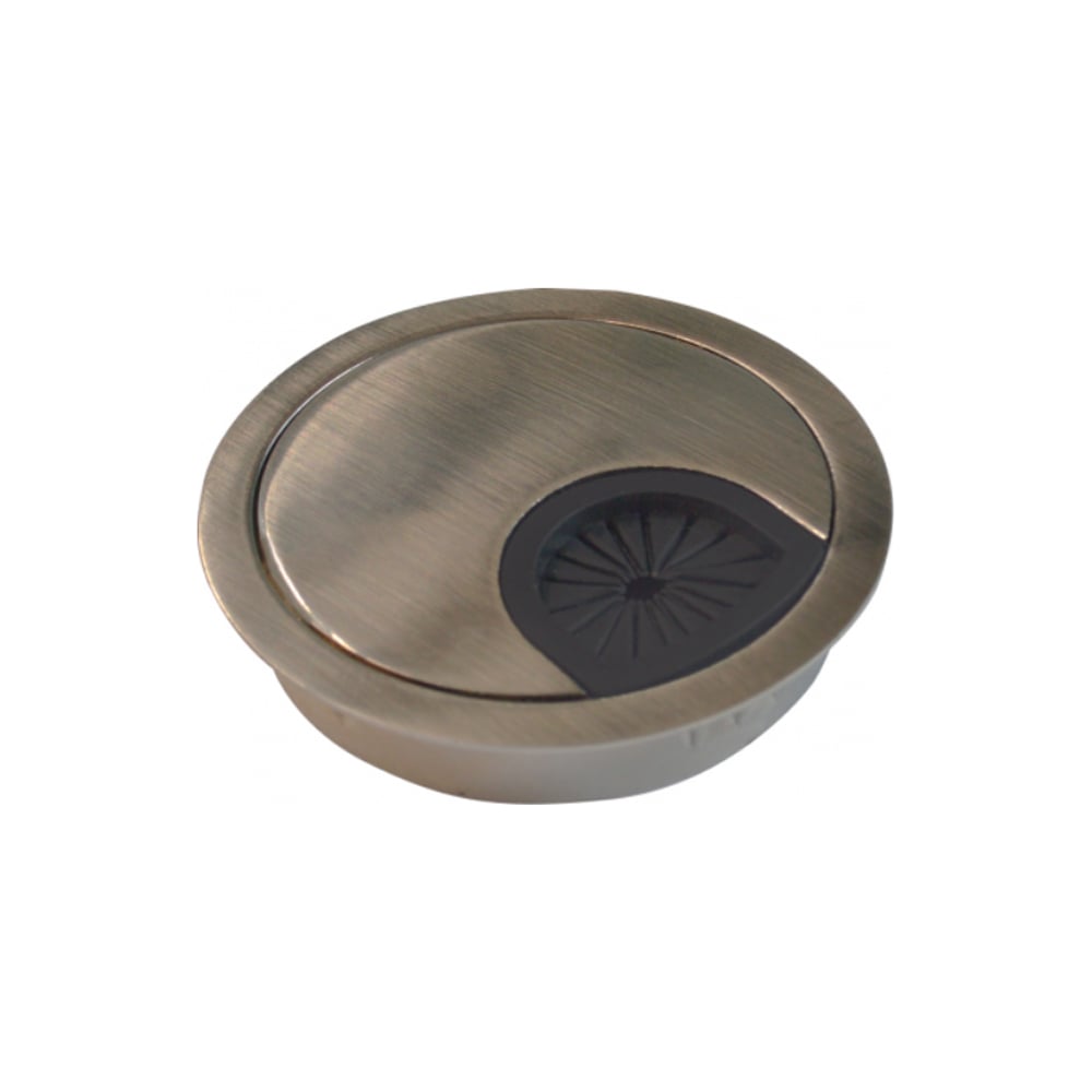 Изображение товара Заглушка кабель-канала MFK-TORG металлическая круглая d=60 мм матовый никель