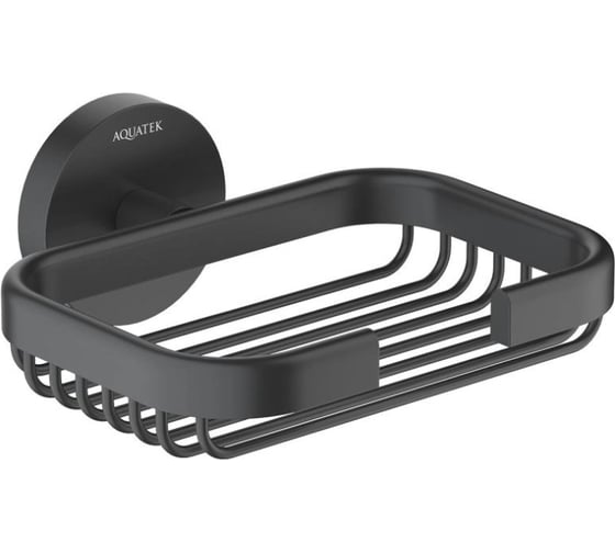 Изображение товара Мыльница Aquatek БЕТТА решетка, матовый черный AQ4633MB 00000135677