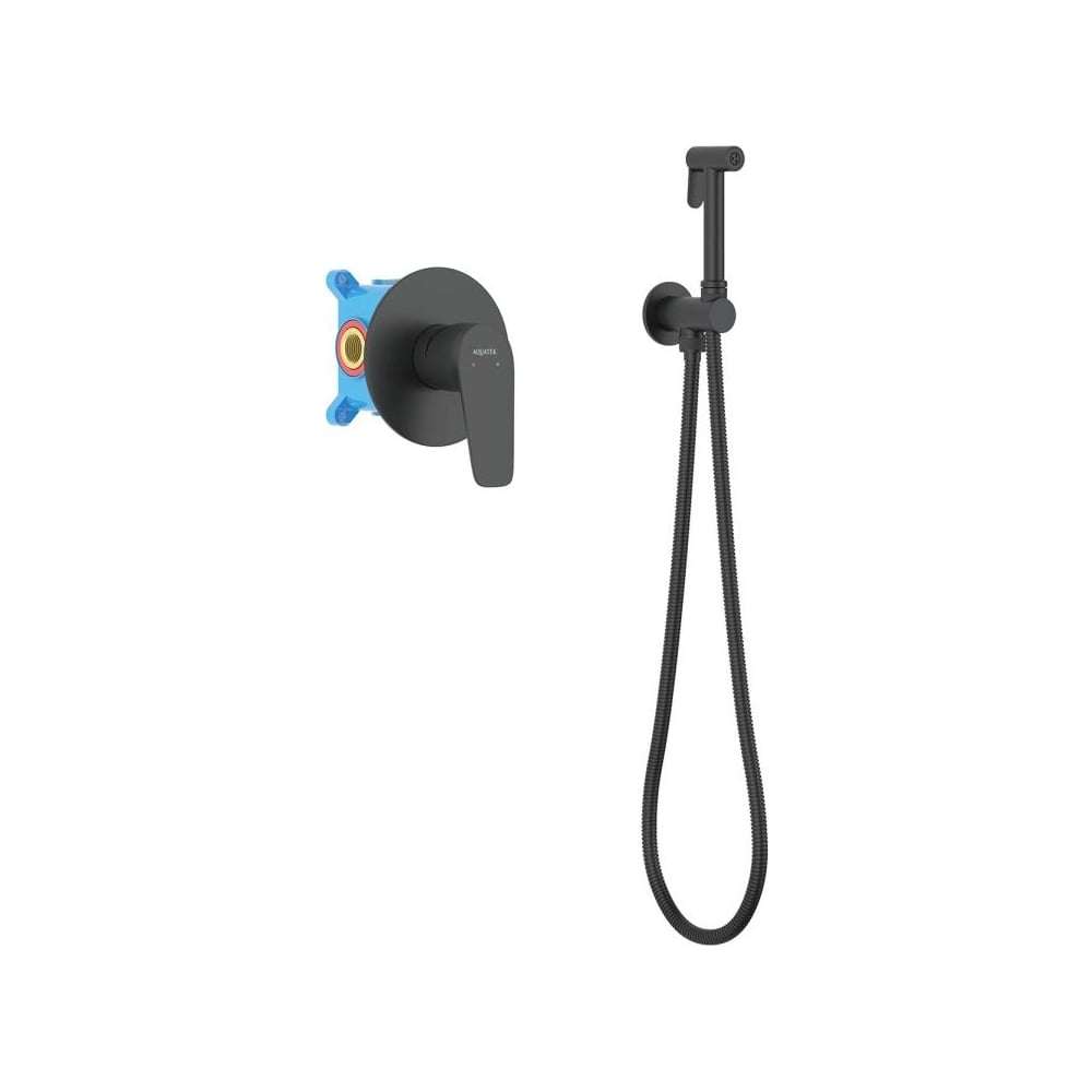 Изображение товара Набор с гигиеническим душем Aquatek БЕТТА матовый черный AQ1119MB