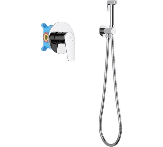 Изображение товара Набор с гигиеническим душем Aquatek БЕТТА смеситель + гигиеническая лейка + шланг + шланговое подсоединение с держателем AQ1119CR 00000135122