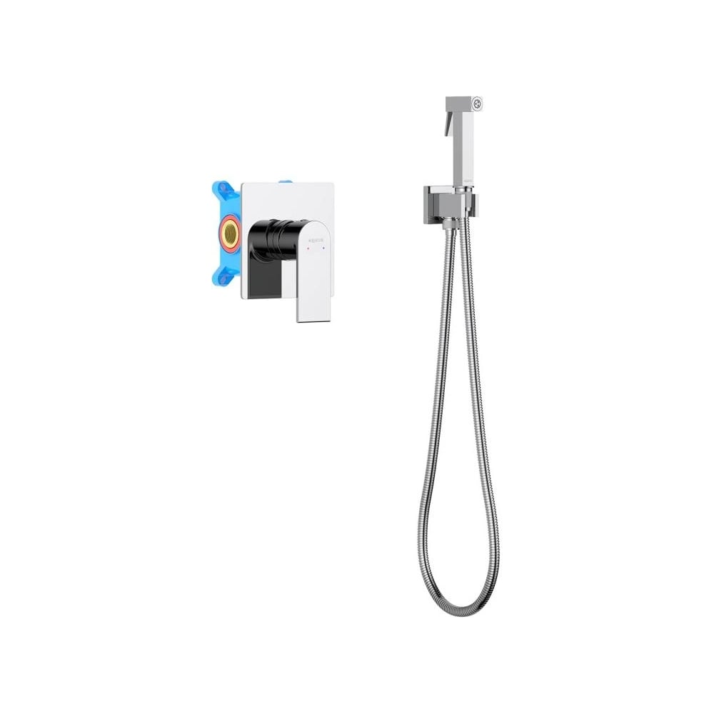 Изображение товара Набор с гигиеническим душем Aquatek ЛИРА смеситель + гигиеническая лейка + шланг + шланговое подсоединение с держателем AQ1419CR 00000135248