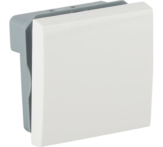 Изображение товара Выключатель модульный одноклавишный Рувинил 45x45мм белый упаковка 10 шт АДЛ 13-904