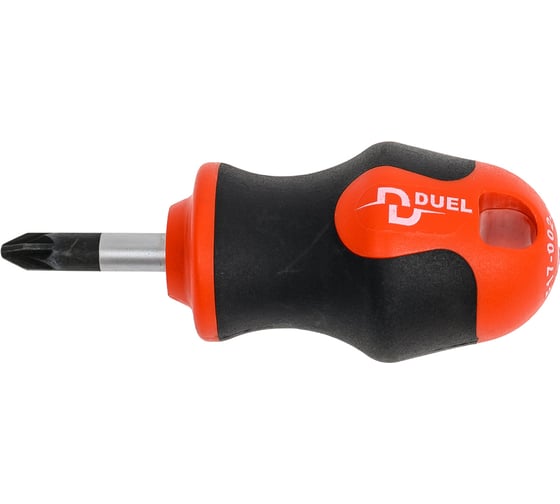 Изображение товара Укороченная отвёртка DUEL DuoTech крестообразный шлиц Pz2 6x25 мм, длина 87 мм DL17-002-025