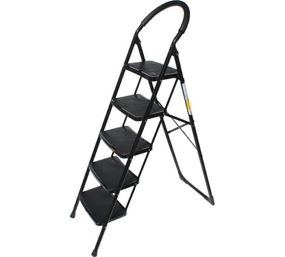 Изображение товара Стальная стремянка WIPRO Жираф-2 5 ступеней с резинопластиковыми накладками 9905