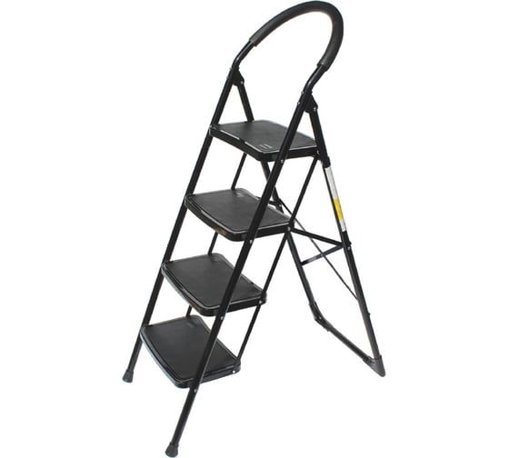 Изображение товара Стальная стремянка WIPRO Жираф-2 4 ступени с резинопластиковыми накладками 9904