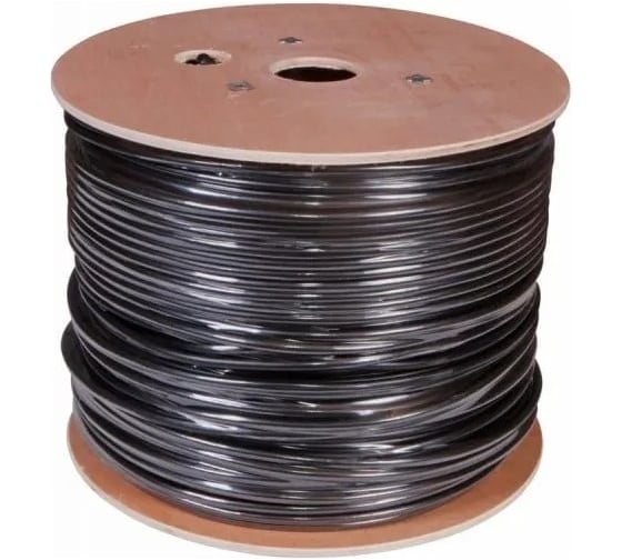 Изображение товара Сетевой кабель BURO FTP 4 пары cat5E solid 0.50мм Cu 305м черный outdoor стальной трос 1886678