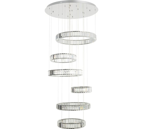 Изображение товара Люстра Citilux Чезаре LED хрустальная, с пультом, хром CL338661