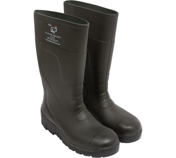 Изображение товара Защитные сапоги PolyTech ПУ/ПУ металлический подносок S4, цвет зеленый/черный, размер 43 PolyTech GB-S4-43