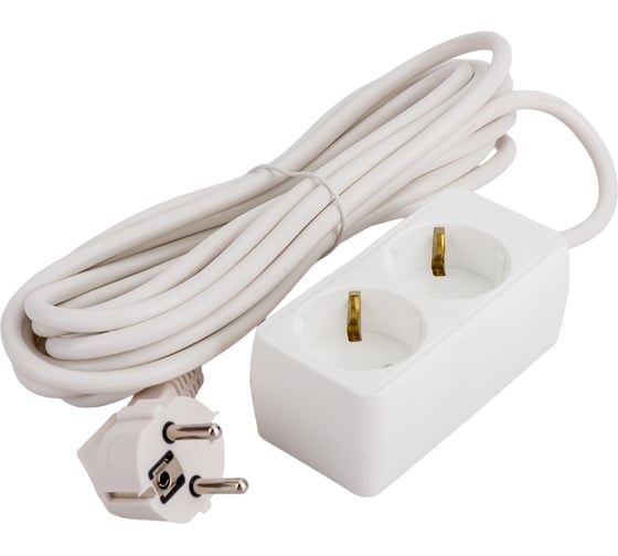 Изображение товара Бытовой удлинитель СОЮЗ ТМ, 2200Вт, с/з, 2гн., ПВС, 5м 481S-9205