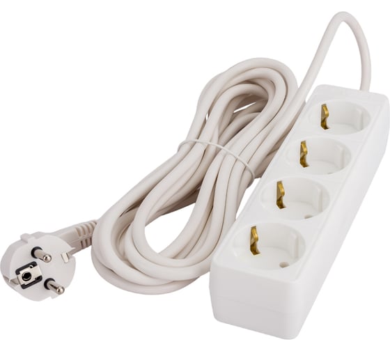 Изображение товара Бытовой удлинитель СОЮЗ ТМ, 2200Вт, с/з, 4гн., ПВС, 5м 481S-9405