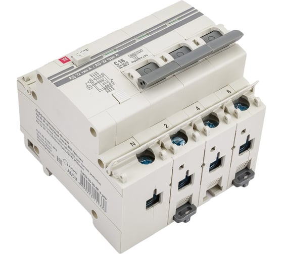 Изображение товара Дифференциальный автомат EKF PROxima АД-32, 3P+N, 16А/30мА, DA32-16-30-4P-a-pro