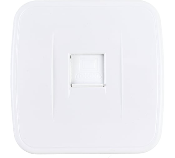 Изображение товара 1-ая розетка EKF Basic Минск ОП RJ-45, 1А, 120В, белая EGK01-035-10